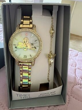 Time n Tru Gold Iridescent Bee Watch & Bracelet Set